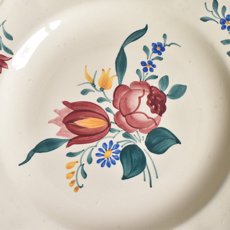 Vintage Pedestal Plate Digoin & Sarreguemines Yann