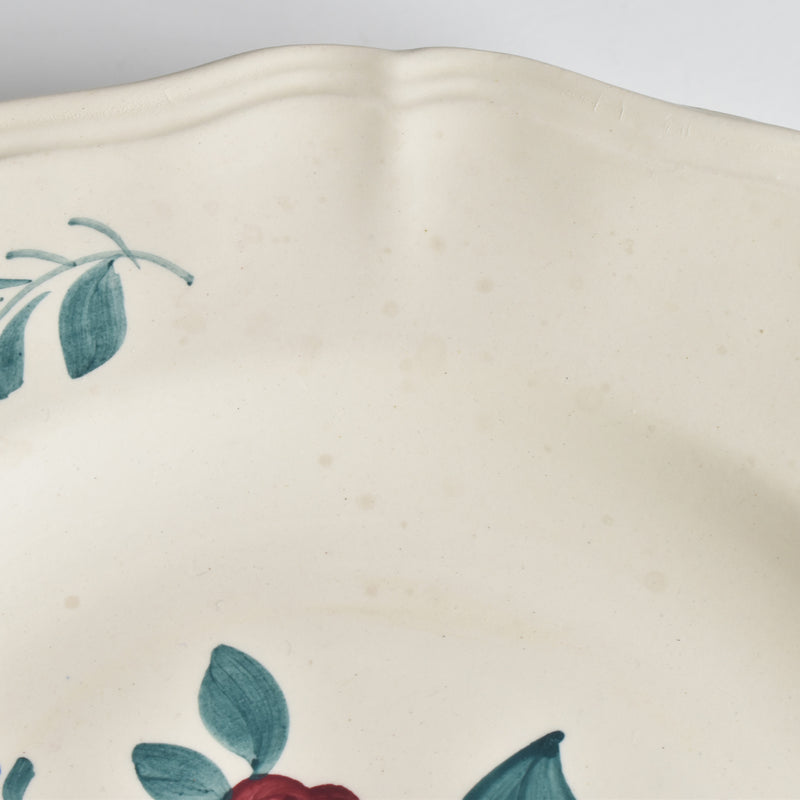 Vintage Pedestal Plate Digoin & Sarreguemines Yann