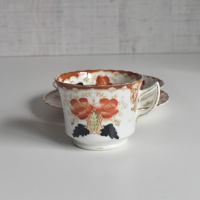 Antique Cup & Saucer Trio - English Pottery (Stanley Charles Amison) A