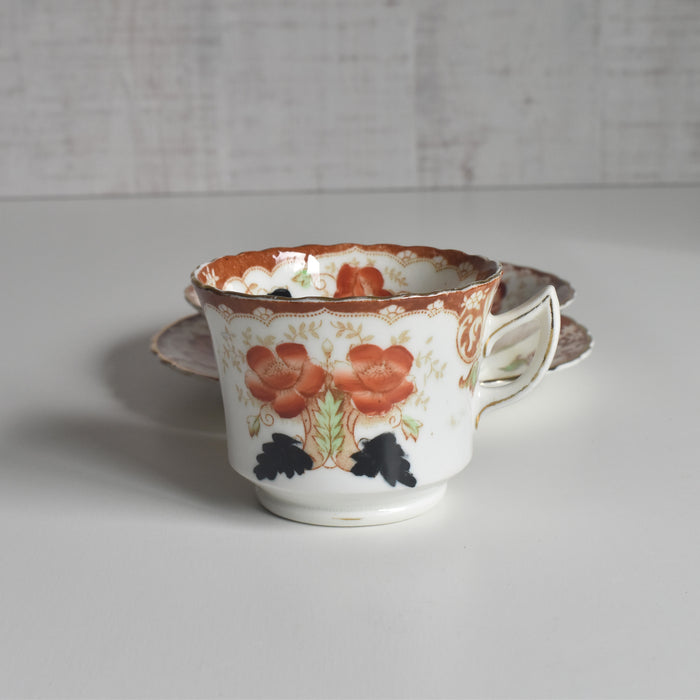 アンティークカップ＆ソーサートリオ イギリス窯 （スタンレー・チャールズ・アミソン）A