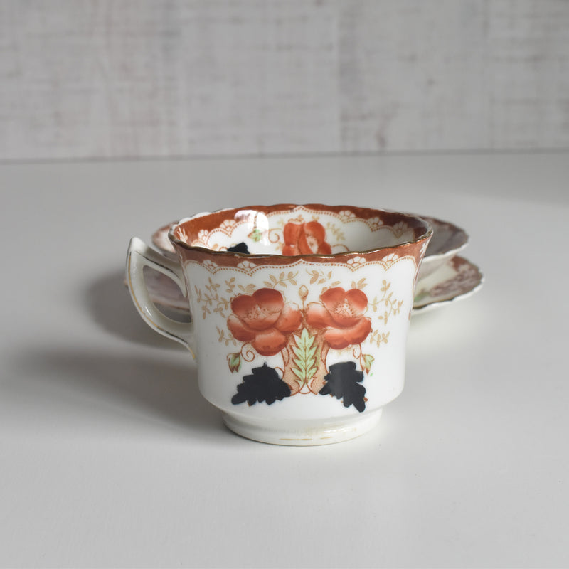 Antique Cup & Saucer Trio - English Pottery (Stanley Charles Amison) A