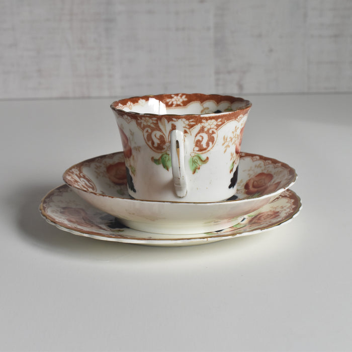 アンティークカップ＆ソーサートリオ イギリス窯 （スタンレー・チャールズ・アミソン）B