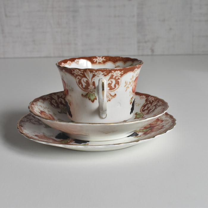 アンティークカップ＆ソーサートリオ イギリス窯 （スタンレー・チャールズ・アミソン）C