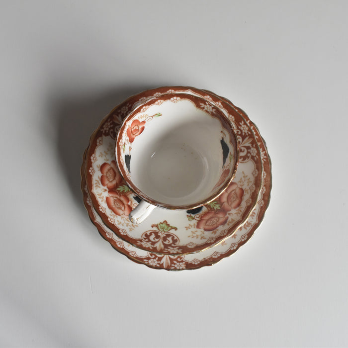 アンティークカップ＆ソーサートリオ イギリス窯 （スタンレー・チャールズ・アミソン）C