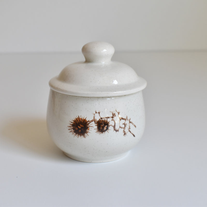 Vintage sugar bowl, Sarreguemines Chardons