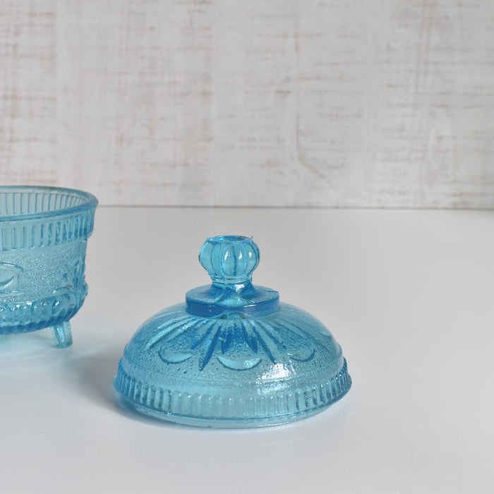 アンティークシュガーポット プレスグラス （ポリティユー）