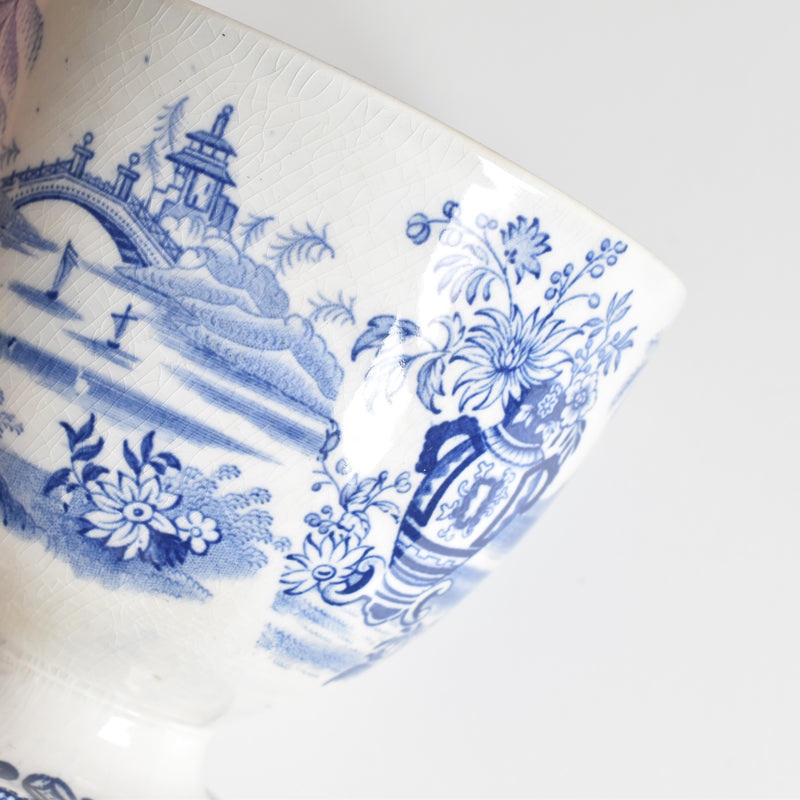 Antique Sugar Pot, Creil-Montereau, Chinoiserie