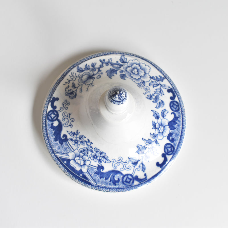 Antique Sugar Pot, Creil-Montereau, Chinoiserie