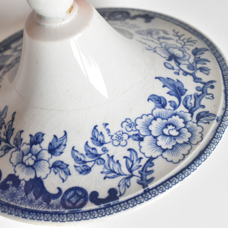 Antique Sugar Pot, Creil-Montereau, Chinoiserie