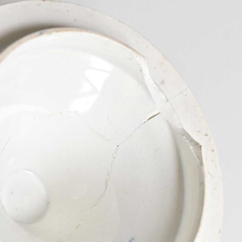 Antique Sugar Pot, Creil-Montereau, Chinoiserie