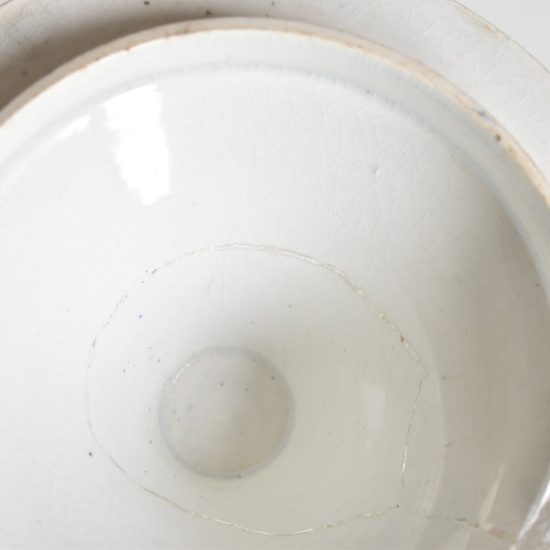 Antique Sugar Pot, Creil-Montereau, Chinoiserie