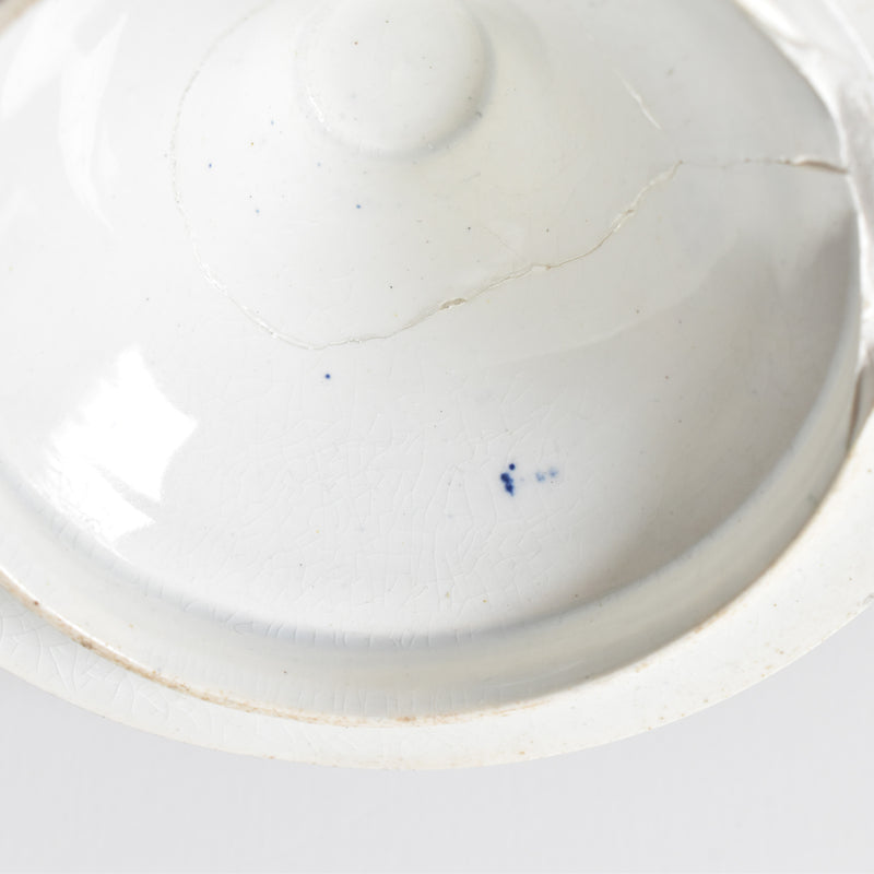 Antique Sugar Pot, Creil-Montereau, Chinoiserie