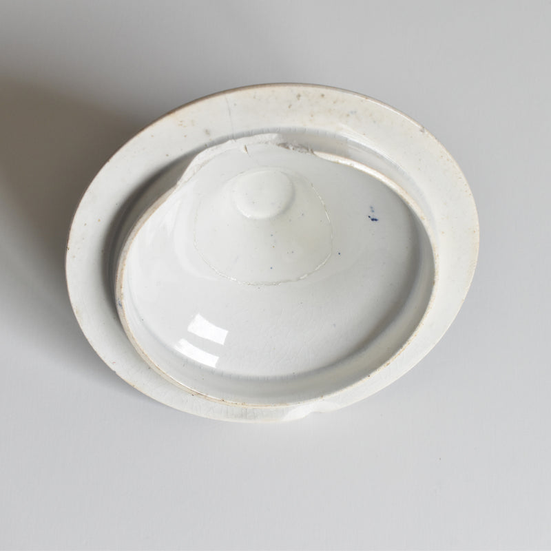 Antique Sugar Pot, Creil-Montereau, Chinoiserie