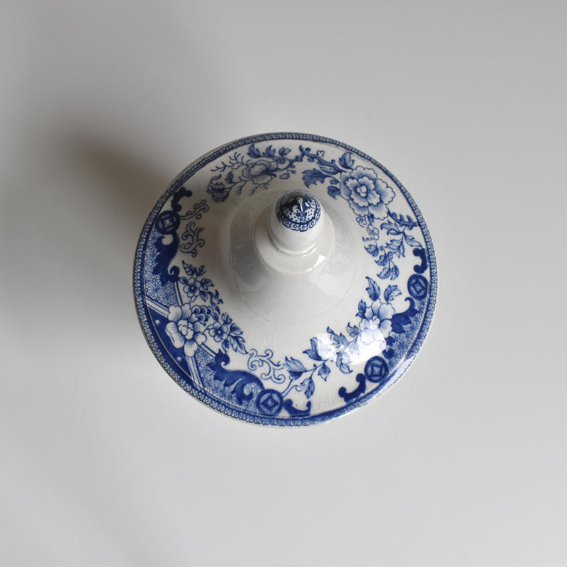 Antique Sugar Pot, Creil-Montereau, Chinoiserie