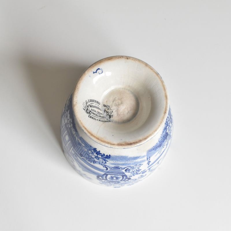 Antique Sugar Pot, Creil-Montereau, Chinoiserie