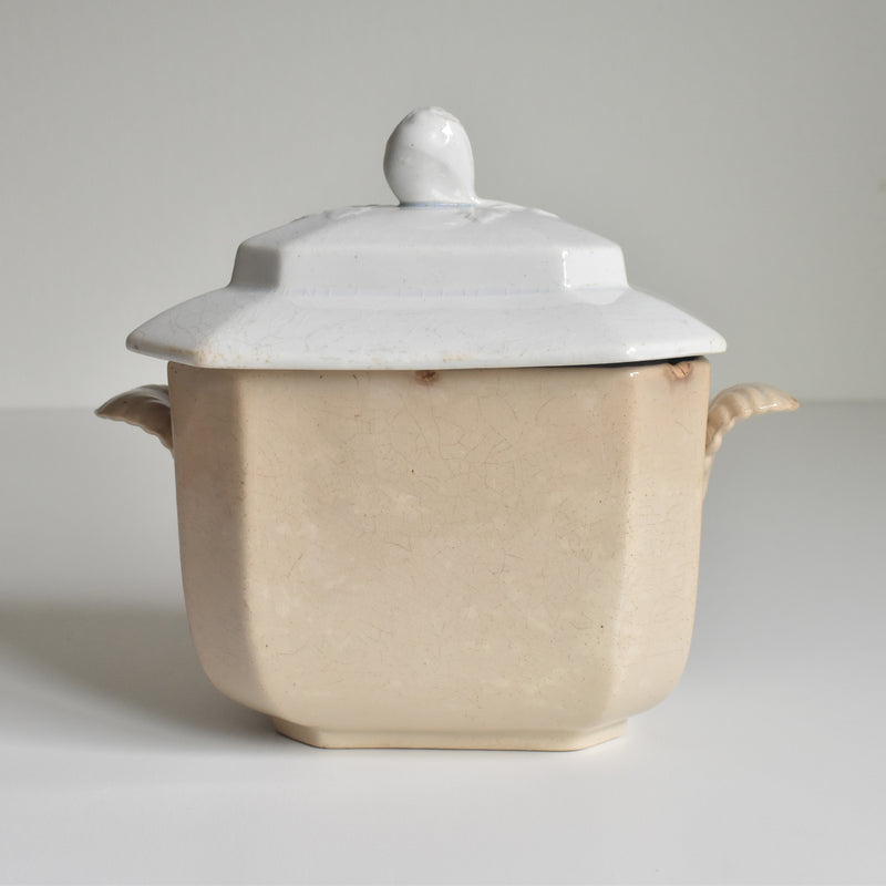 Antique Sugar Pot, Creil et Montereau, Octagonal