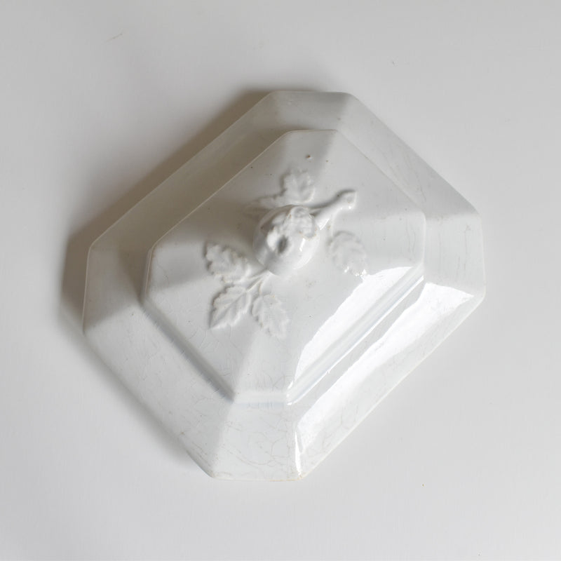 Antique Sugar Pot, Creil et Montereau, Octagonal