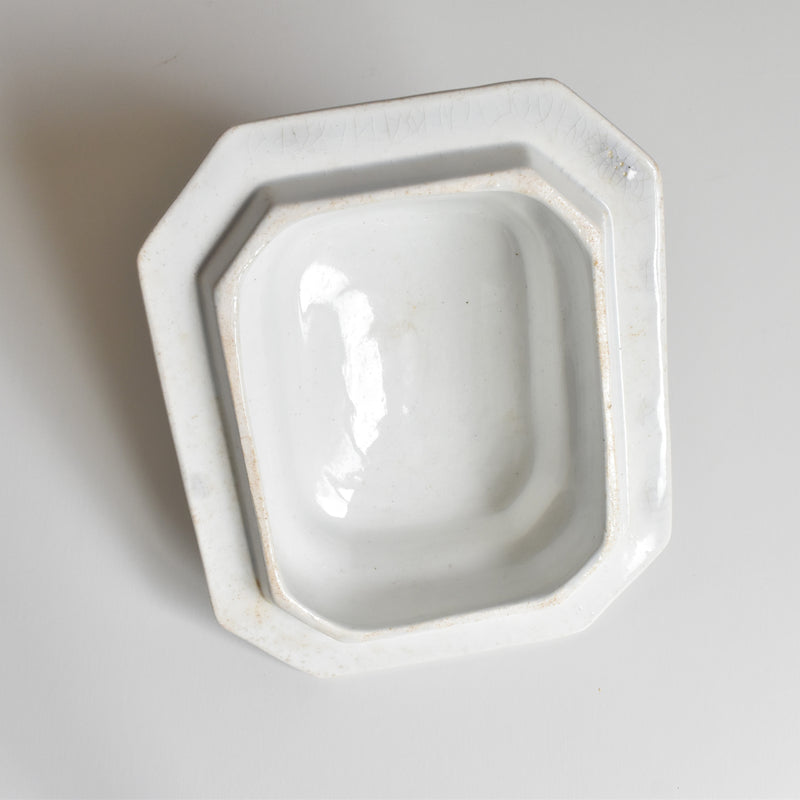 Antique Sugar Pot, Creil et Montereau, Octagonal