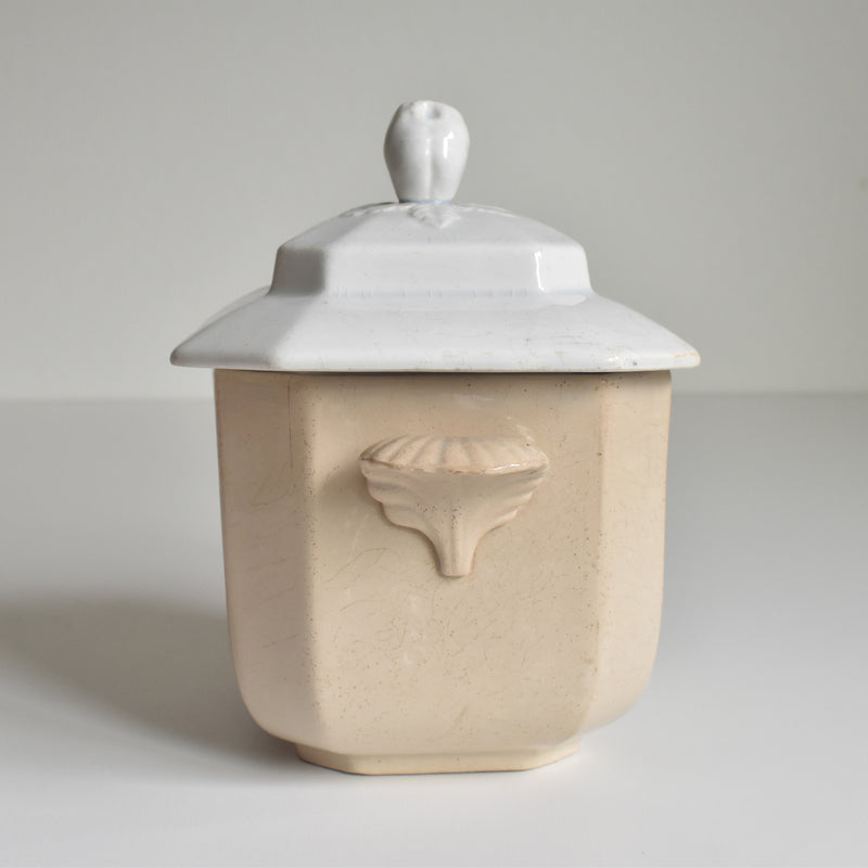 Antique Sugar Pot, Creil et Montereau, Octagonal