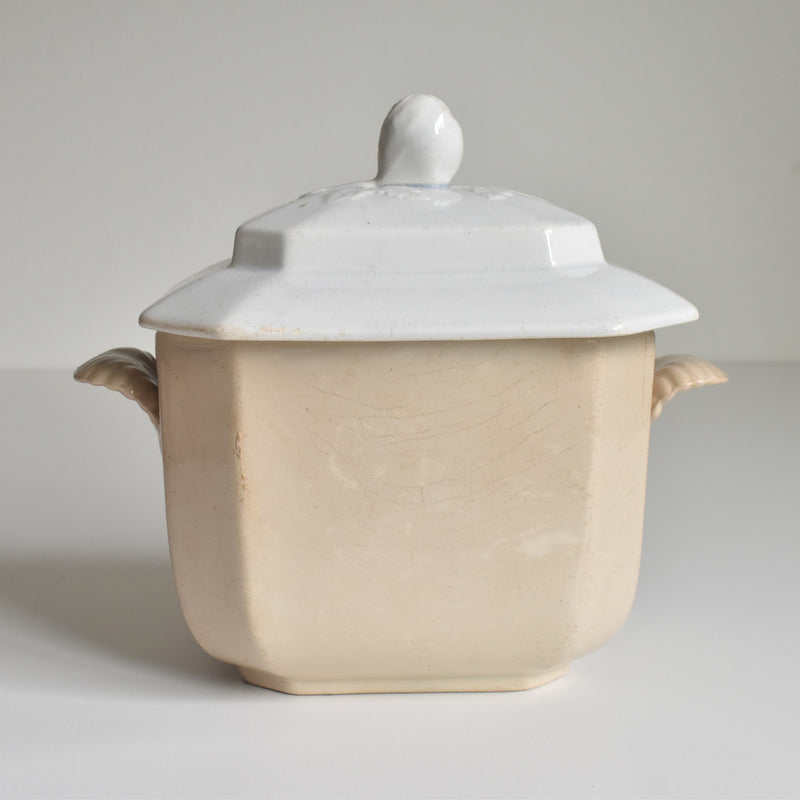 Antique Sugar Pot, Creil et Montereau, Octagonal