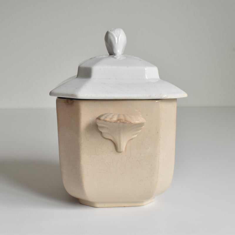 Antique Sugar Pot, Creil et Montereau, Octagonal