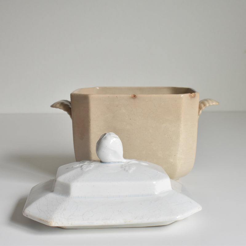 Antique Sugar Pot, Creil et Montereau, Octagonal