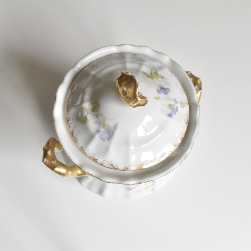 Antique Sugar Bowl Boisbertrand Limoges