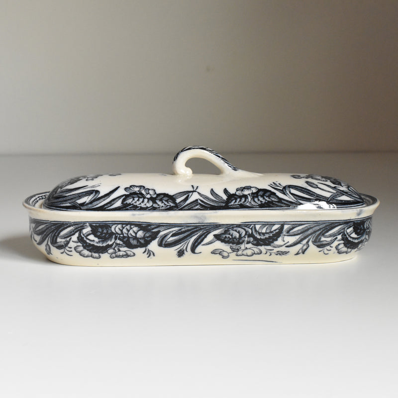 Antique Brush Holder LE&S ENGLAND Iris