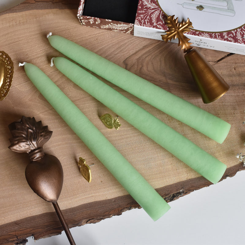 シエルジュコニック　（テーパーキャンドル）　20cm Menthe（ミントグリーン）