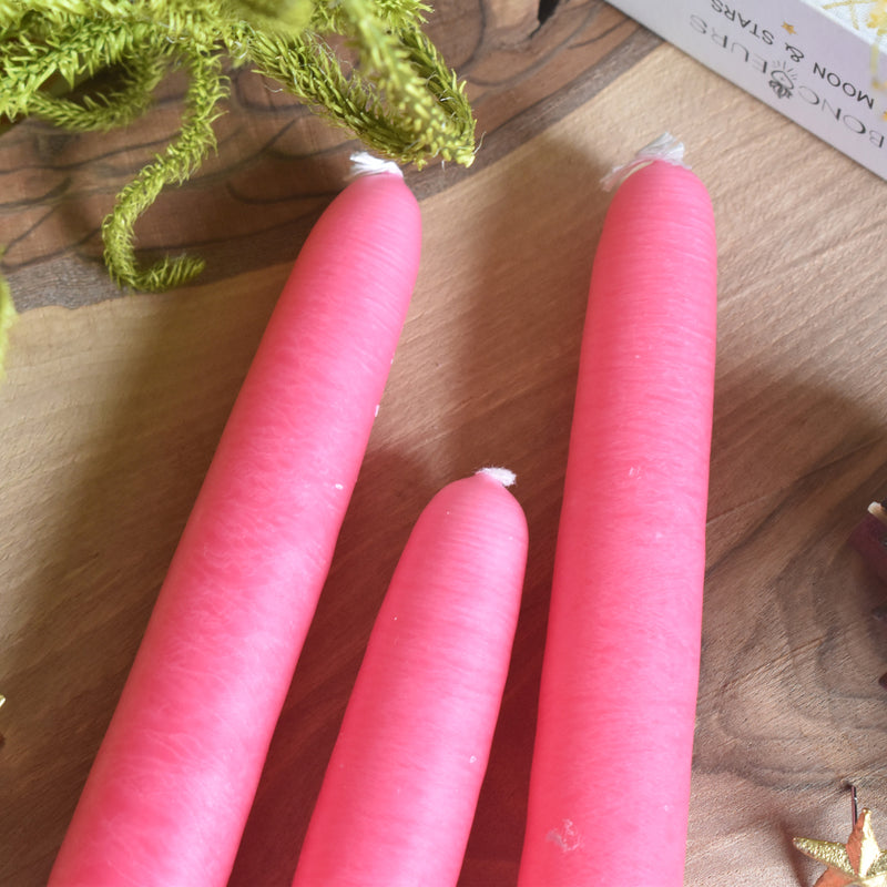 Ciergerie Conic Taper Candle, 20cm Fushia