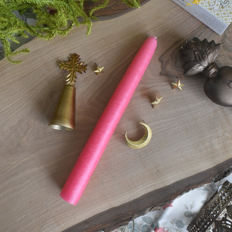 Ciergerie Conic Taper Candle, 20cm Fushia