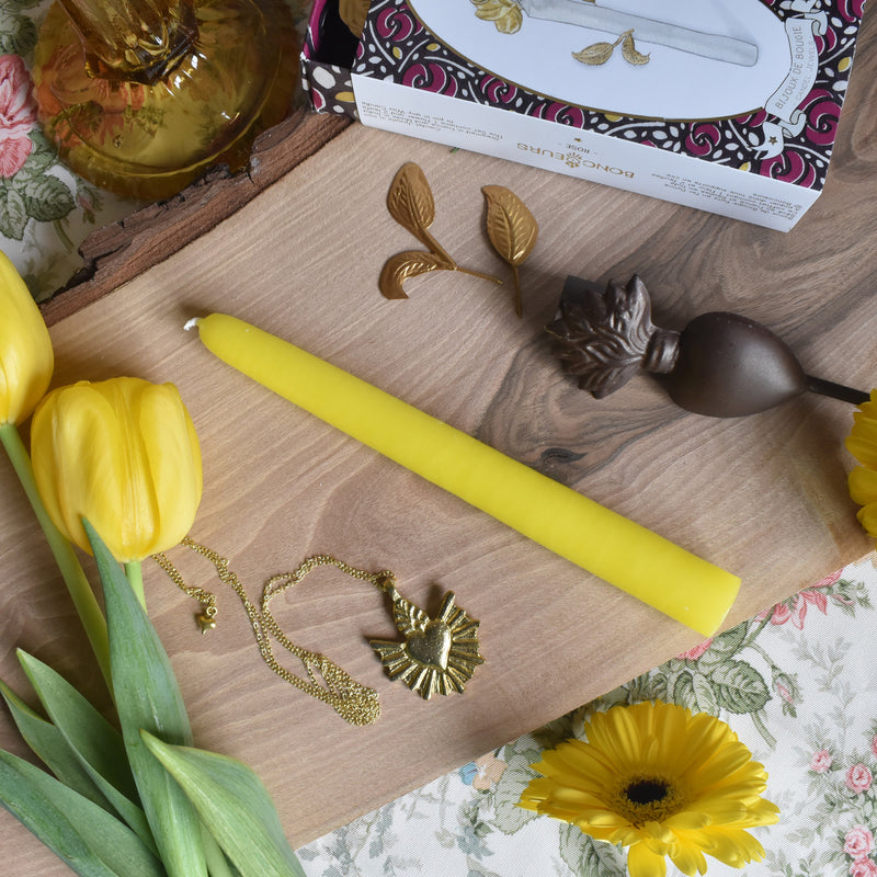 シエルジュコニック　（テーパーキャンドル）　20cm Jaune （イェロー）