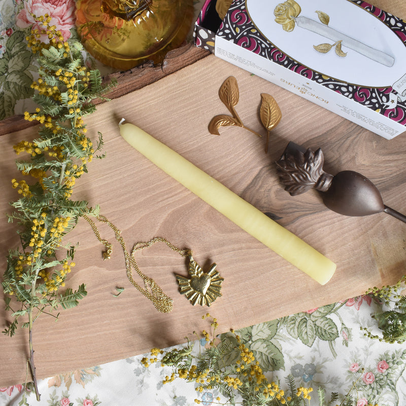 シエルジュコニック　（テーパーキャンドル）　20cm Jaune Pastel　（パステルイェロー）