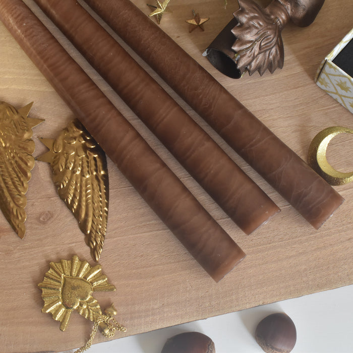 シエルジュコニック　（テーパーキャンドル）　20cm Marron（マロン）