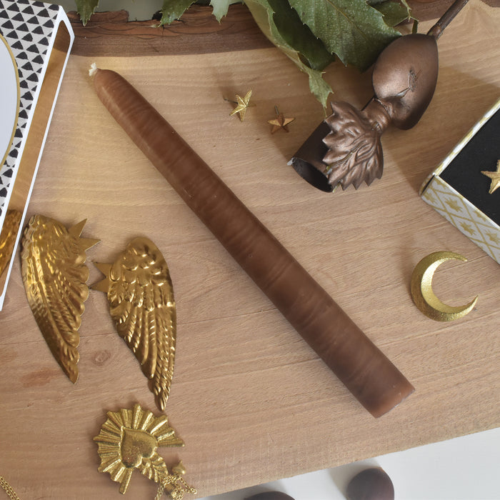 シエルジュコニック　（テーパーキャンドル）　20cm Marron（マロン）