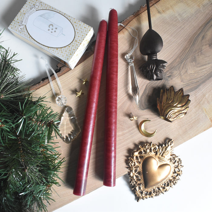 シエルジュコニック　（テーパーキャンドル）　30cm Bordeaux (ボルドー）