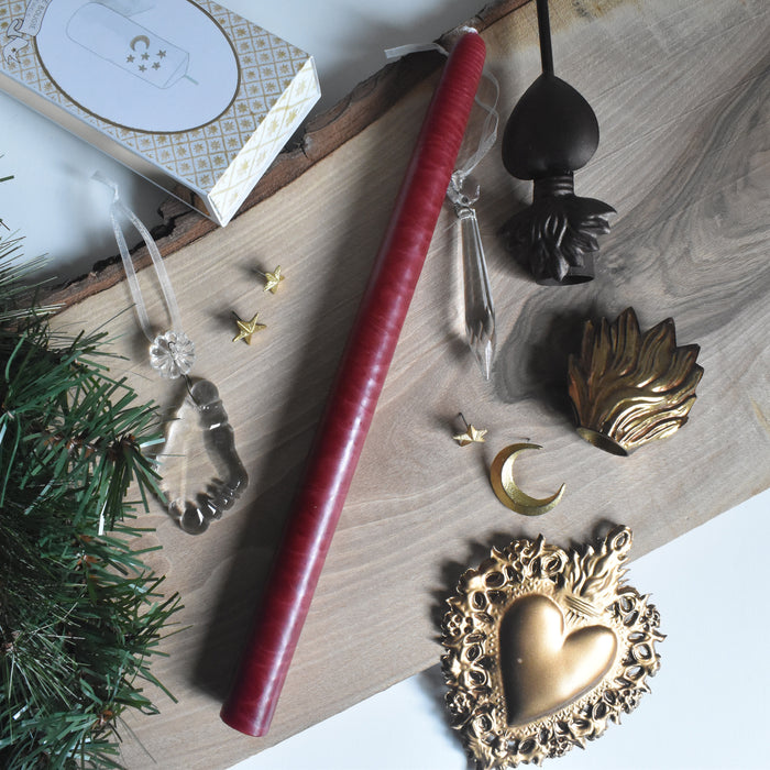 シエルジュコニック　（テーパーキャンドル）　30cm Bordeaux (ボルドー）