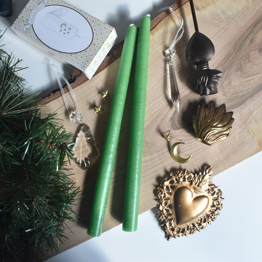 シエルジュコニック　（テーパーキャンドル）　30cm Vert Forêt (グリーン）