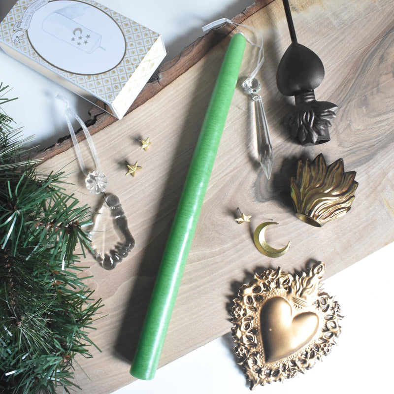 シエルジュコニック　（テーパーキャンドル）　30cm Vert Forêt (グリーン）