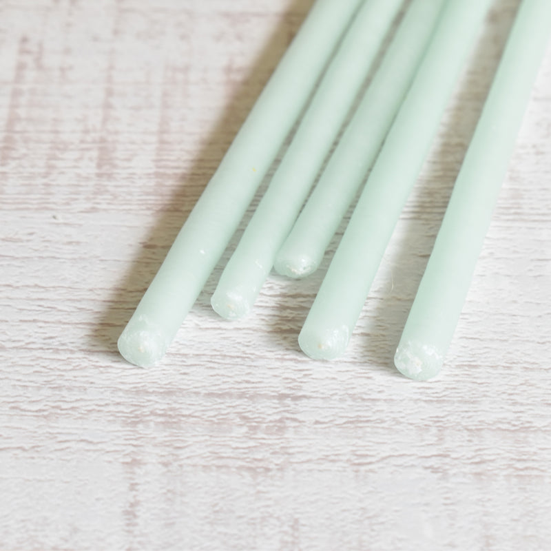 Taper Candles Anniversary Céladon (Celadon) Set of 5