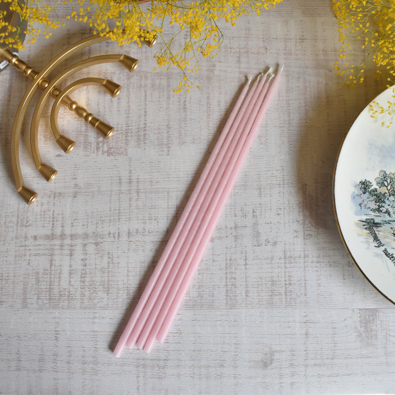 Taper Candles Anniversary Dragée (Pink) - Set of 5