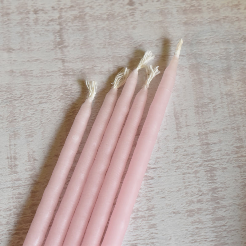 Taper Candles Anniversary Dragée (Pink) - Set of 5