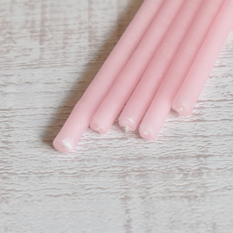 Taper Candles Anniversary Dragée (Pink) - Set of 5