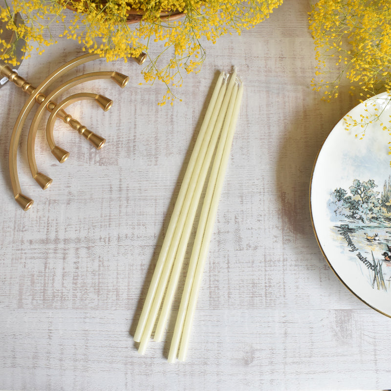 テーパーキャンドル アニバーサリー Jaune Pastel (パステルイェロー）5本セット