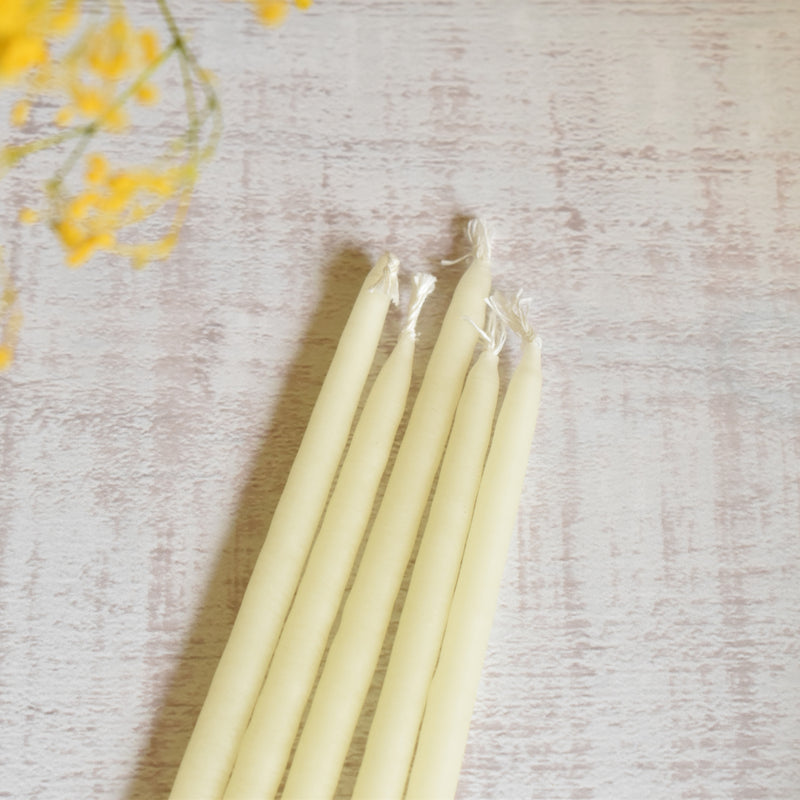 テーパーキャンドル アニバーサリー Jaune Pastel (パステルイェロー）5本セット