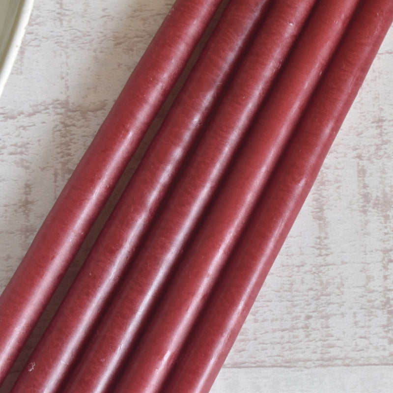 Taper Candle Fleuriste (Florist) 5-piece set Bordeaux