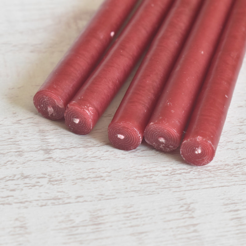 Taper Candle Fleuriste (Florist) 5-piece set Bordeaux