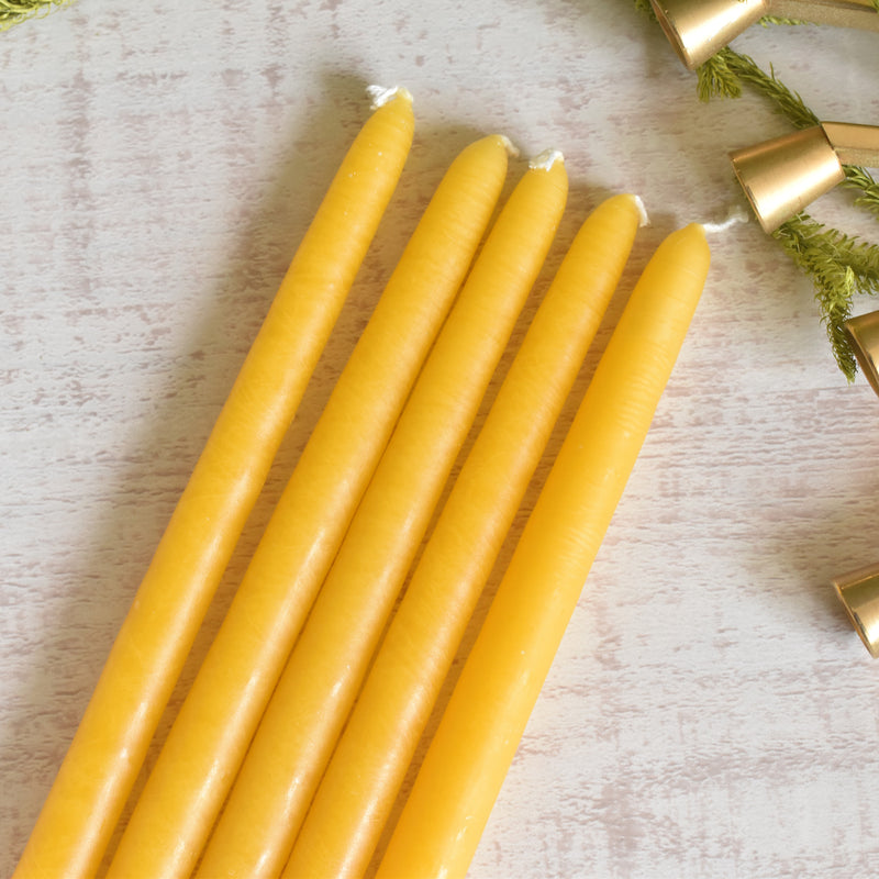 Taper Candles - Fleuriste (Florist) - Set of 5 - Miel (Honey)