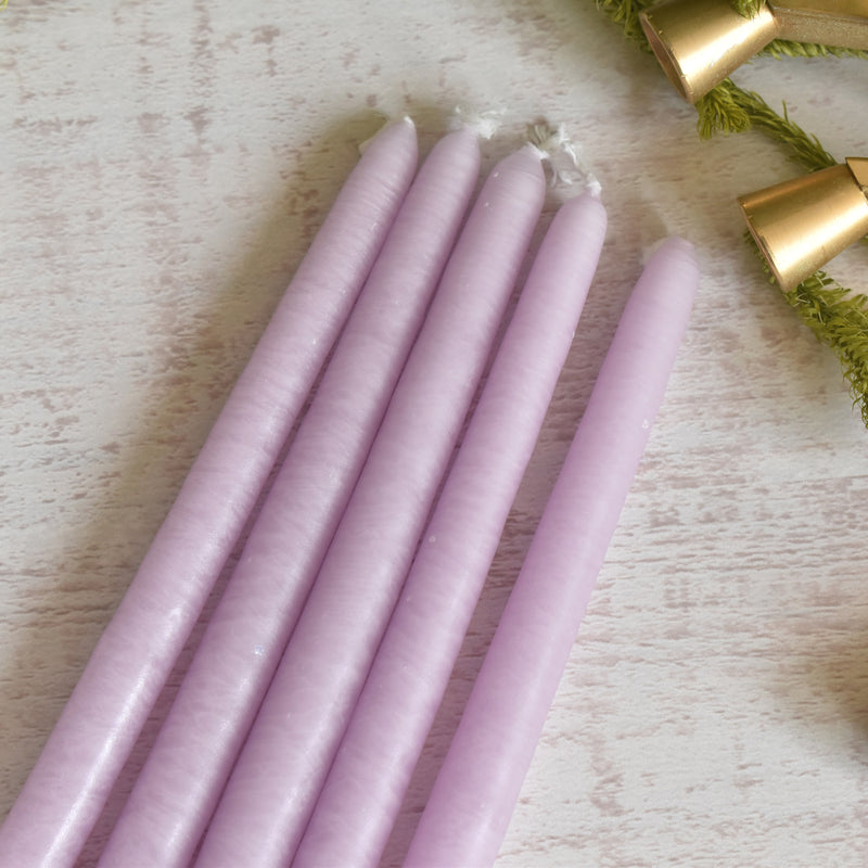 Taper Candle Fleuriste (Florist) 5-Piece Set Parme (Palm)