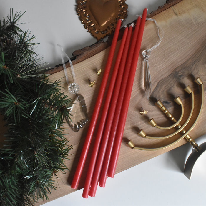 テーパーキャンドル　Fleuriste (フロリスト）　5本セット Rouge (レッド）